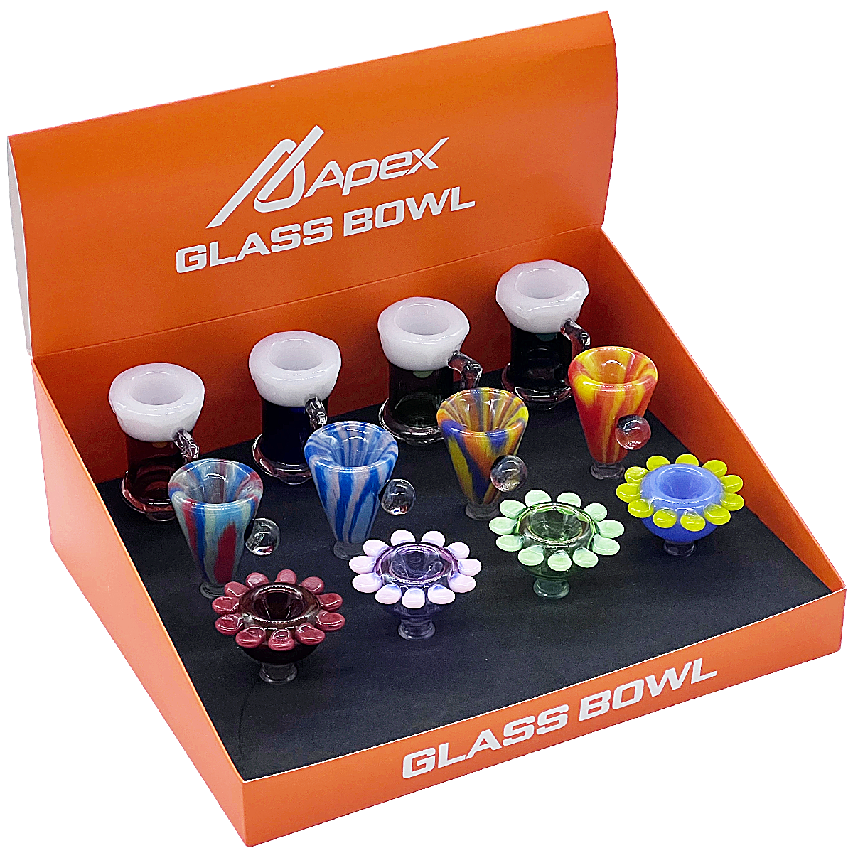 Apex Full Color Flower Theme Designs Bowl (BD2046) | Male | 14mm | 12 Count Display product image